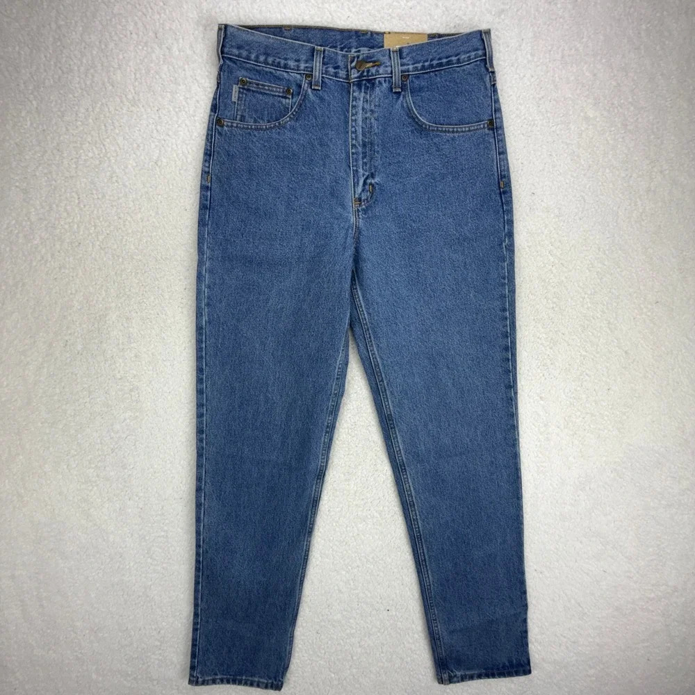 Carhartt Relaxed Fit Tapered Leg Denim Jeans Men 33x36 B17 STW Stonewash NWT NOS